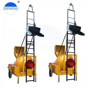 Factory Supplier Portable Mobile 350l 500l Diesel Concrete Mixer Price With Lifting Bucket Hopper For Sale